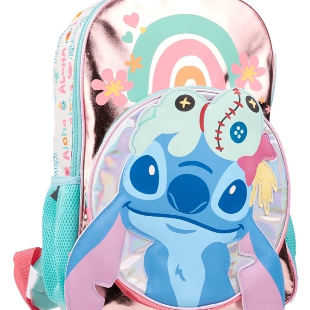 Disney Stitch Kids Backpack - Pink and Blue - Picture 6 of 7